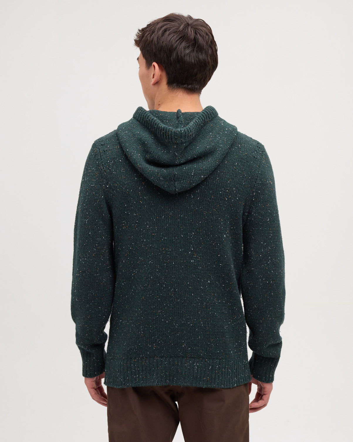 Ten Tree Fraser Fleck Sweater - Dark Forest Green Fleck