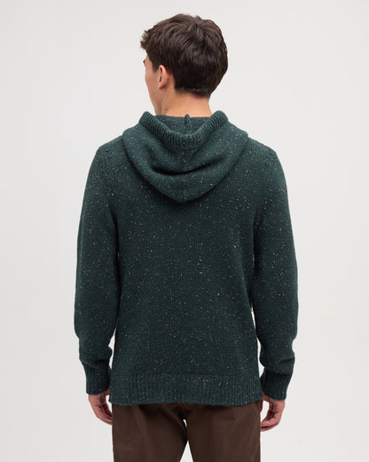 Ten Tree Fraser Fleck Sweater - Dark Forest Green Fleck