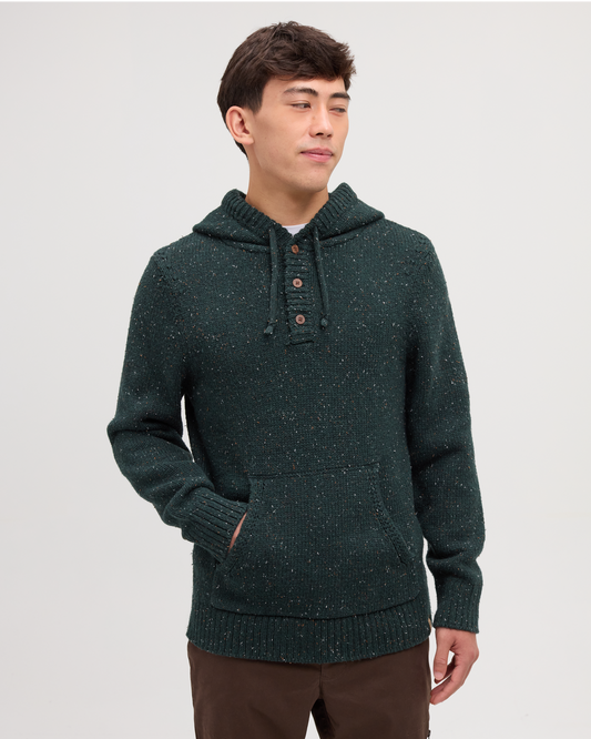 Ten Tree Fraser Fleck Sweater - Dark Forest Green Fleck