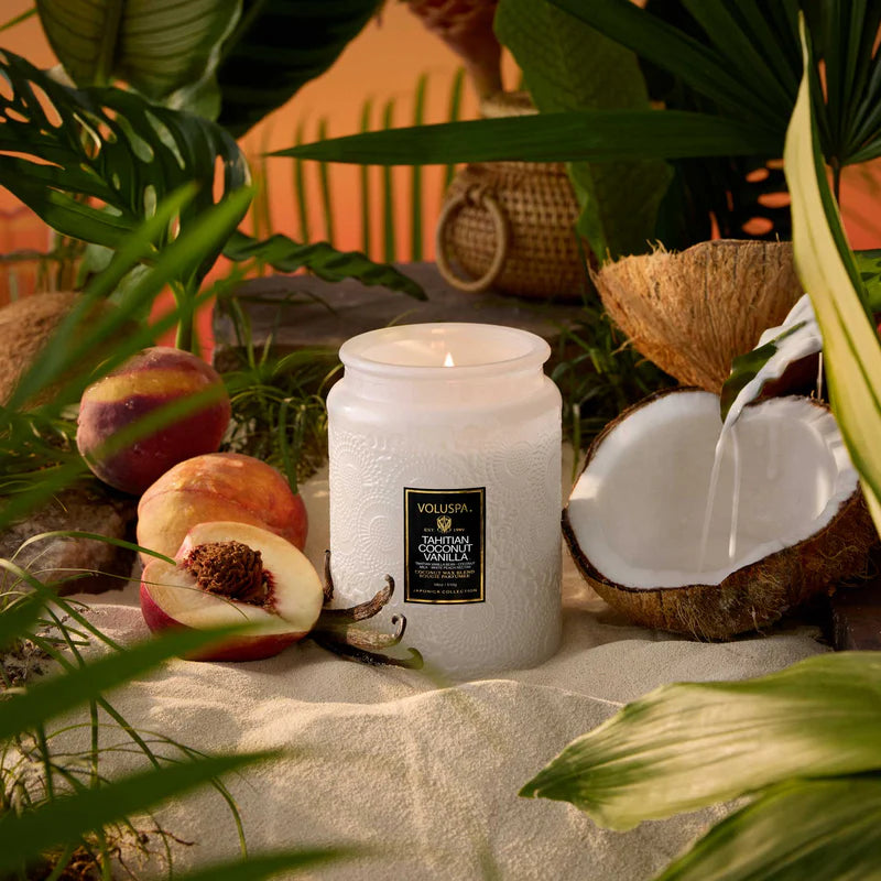 Voluspa Candle Large Jar 18oz - Tahitian Coconut