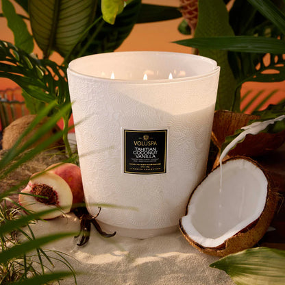 Voluspa 5 Wick Hearth Candle - Tahitian Coconut