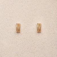 Tish Jewelry Staci Earrings - Braided Texture Hoops