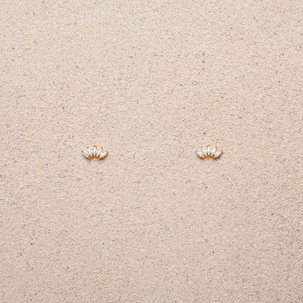 Tish Jewelry Iris Earrings - Horse Eye Studs - Gold