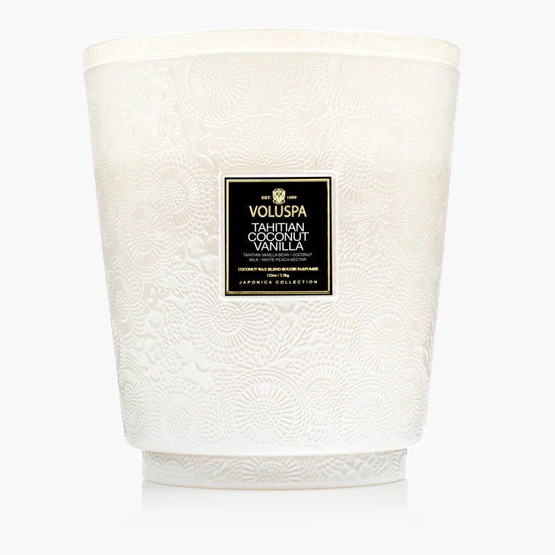 Voluspa 5 Wick Hearth Candle - Tahitian Coconut