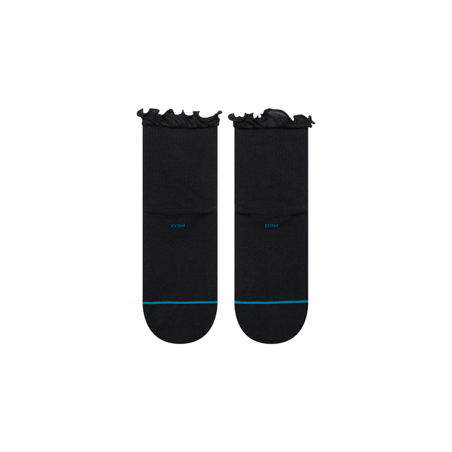 Stance Socks Women's Ruffle Icon QTR - Black