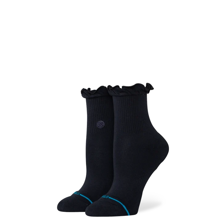 Stance Socks Women's Ruffle Icon QTR - Black