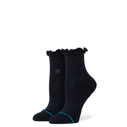 Stance Socks Women's Ruffle Icon QTR - Black