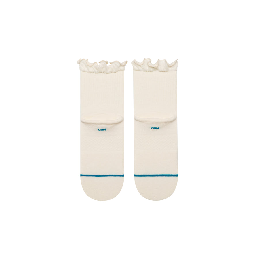Stance Socks Women's Ruffle Icon QTR - Ivory