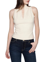 Guess Fanie Choker Top - Pearl Oyster