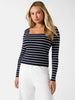 Guess Square Neck Chrystle Top - Stripe