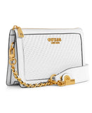 Guess Abey Multi Compartment Shoulder Bag - White