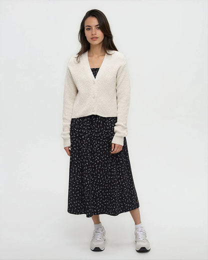 Ten Tree Poplar Cardigan- Cotton White