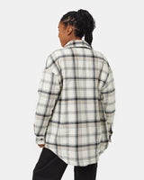 Ten Tree Kapok Flannel Insulated Jacket - Vintage White Mineral/Window Plaid