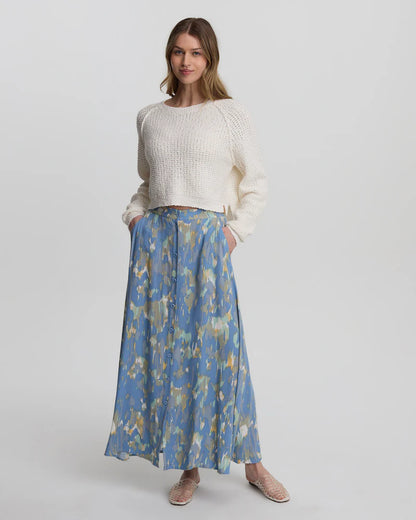 Ten Tree Hart Sweater- Cotton White