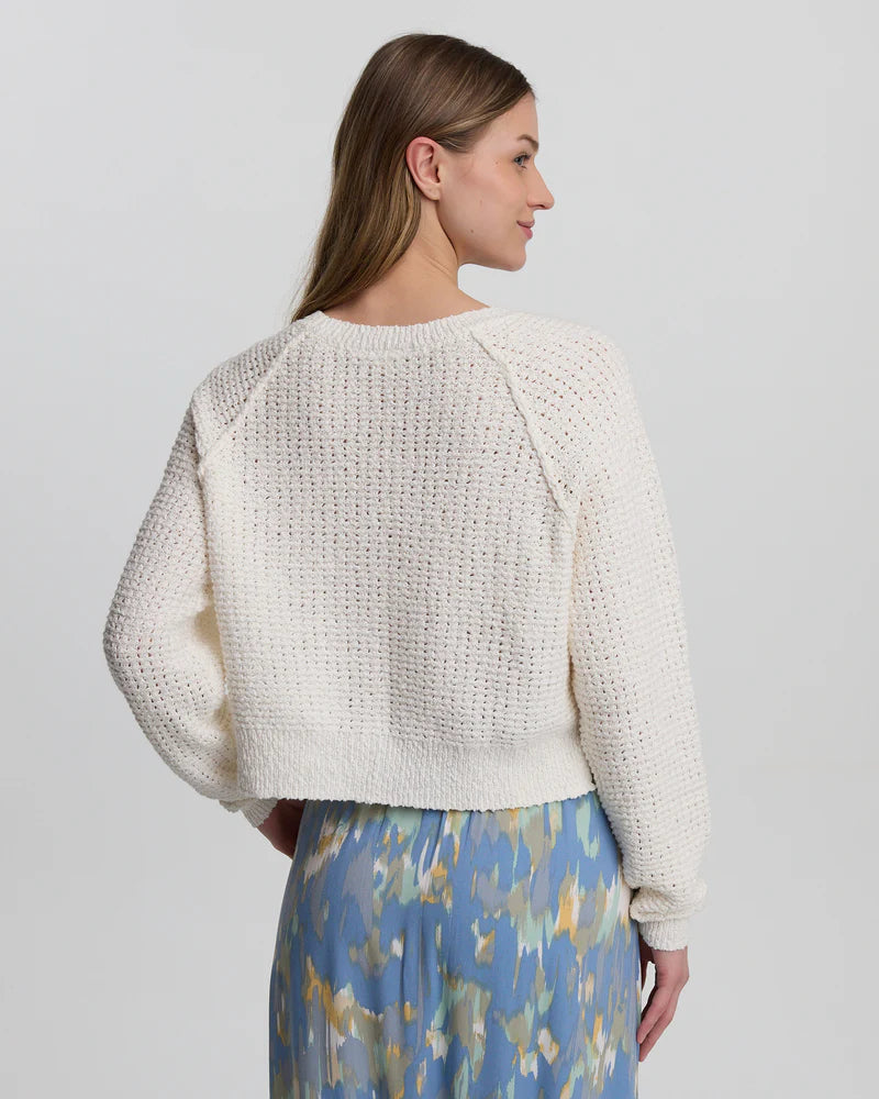 Ten Tree Hart Sweater- Cotton White