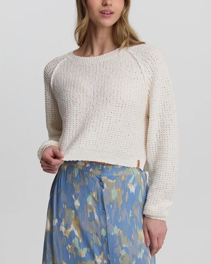 Ten Tree Hart Sweater- Cotton White