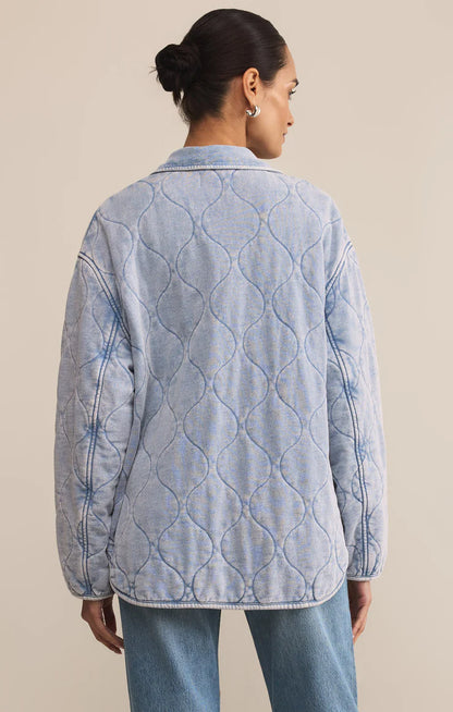 Z Supply Boulder Knit Denim Jacket - Indigo