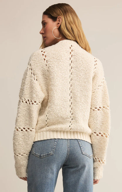 Z Supply Sundance Sweater Jacket - Crystal