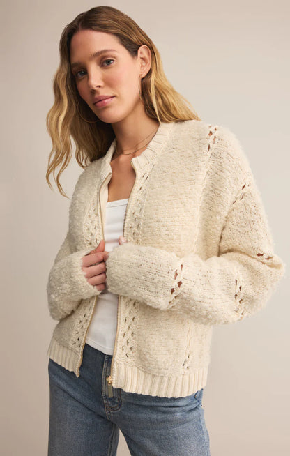 Z Supply Sundance Sweater Jacket - Crystal