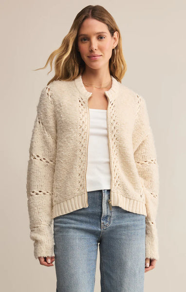 Z Supply Sundance Sweater Jacket - Crystal
