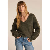 Z Supply All I Want V-Neck Sweater - Grape Leaf