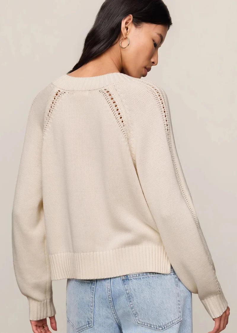 Z Supply Stratton V-neck Sweater - Sandstone