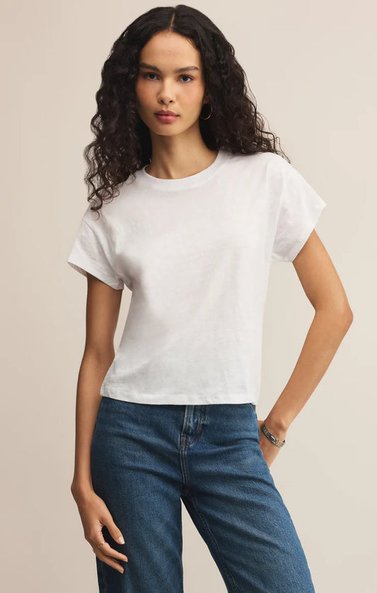 Z Supply slub Tee White Z supply modern slub-white tee