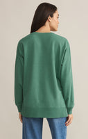 Z Supply Modern V-Neck Weekender - Botanical Green