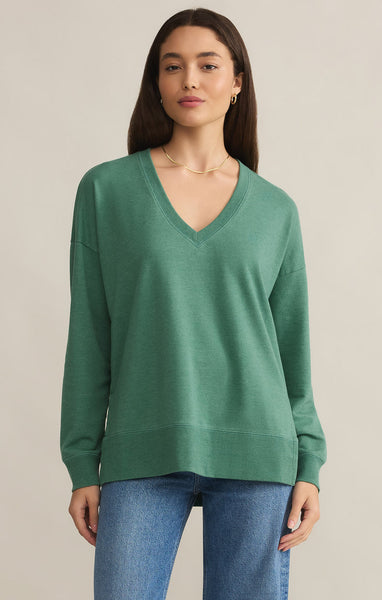 Z Supply Modern V-Neck Weekender - Botanical Green