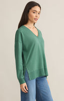 Z Supply Modern V-Neck Weekender - Botanical Green