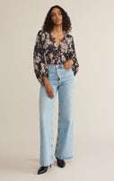 Z Supply Wren Ari Floral Blouse - Parchment