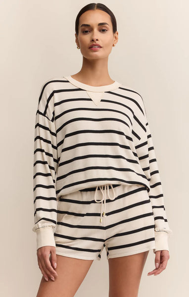 Z Supply Stand Out Striped Sweatshirt - Crystal