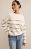 Z Supply Boyfriend Striped Sweater - White