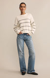 Z Supply Boyfriend Striped Sweater - White