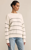 Z Supply Boyfriend Striped Sweater - White