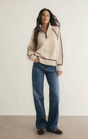 Z Supply Alps Half Zip Sweater - Light Oatmeal
