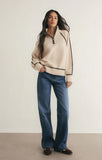Z Supply Alps Half Zip Sweater - Light Oatmeal