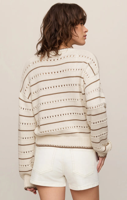 Z Supply Darby Stripe Sweater - Sandstone