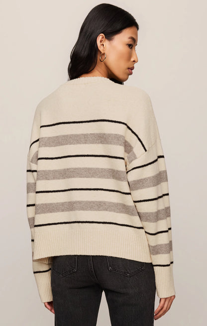 Z Supply Cirrus Stripe Sweater - Chalk