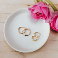 Mauve Olivia Essential Hoops - Gold