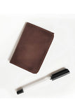 Vintage Button Leather Wallet - Brown