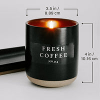 Sweet Water Decor Citronella 12 oz Black Stoneware Candle - Outdoor