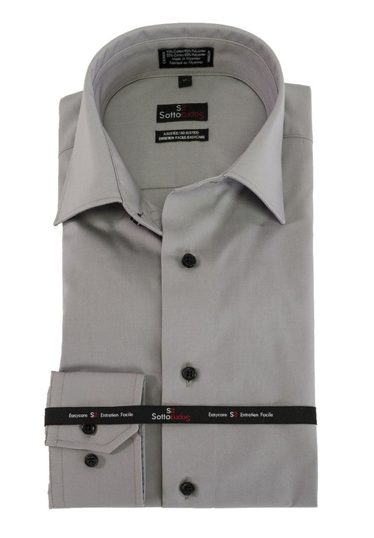 SottoSopra Men's Easy Care Adjusted Fit Dress Shirt - Grey
