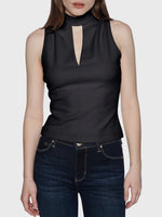 Guess Fannie Choker Top - Jet Black