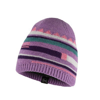 Buff Knitted and Fleece Hat - Lavender