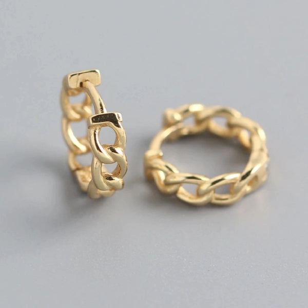Mauve Peri Hoop Earrings - Gold