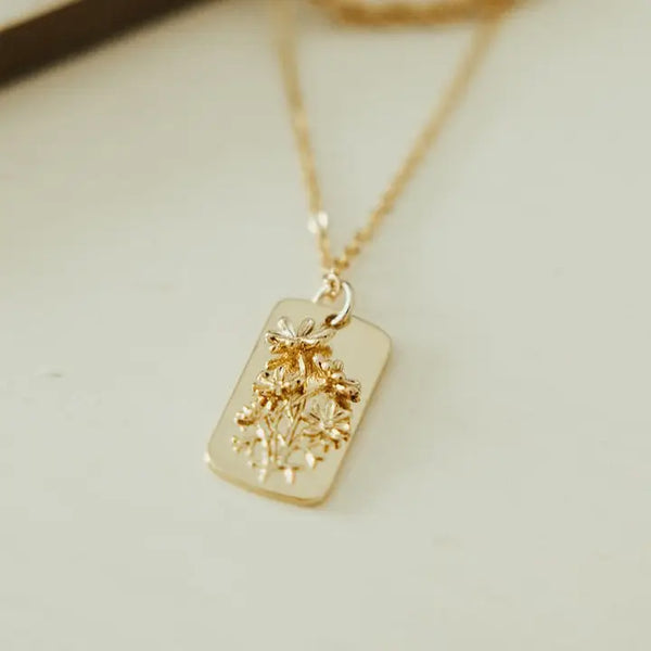 Mauve Necklace - Blossom - 19" Chain