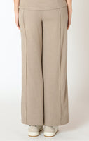 Black Tape Wide Leg Pant - Almond
