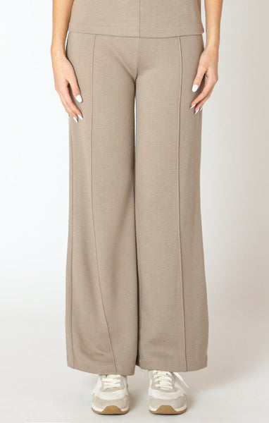 Black Tape Wide Leg Pant - Almond