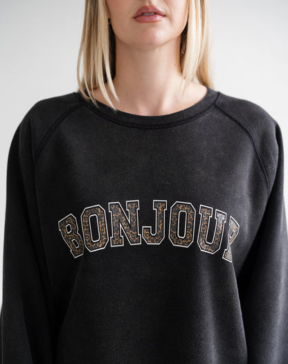 Brunette The Label Bonjour NYBF - Washed Black & Leopard